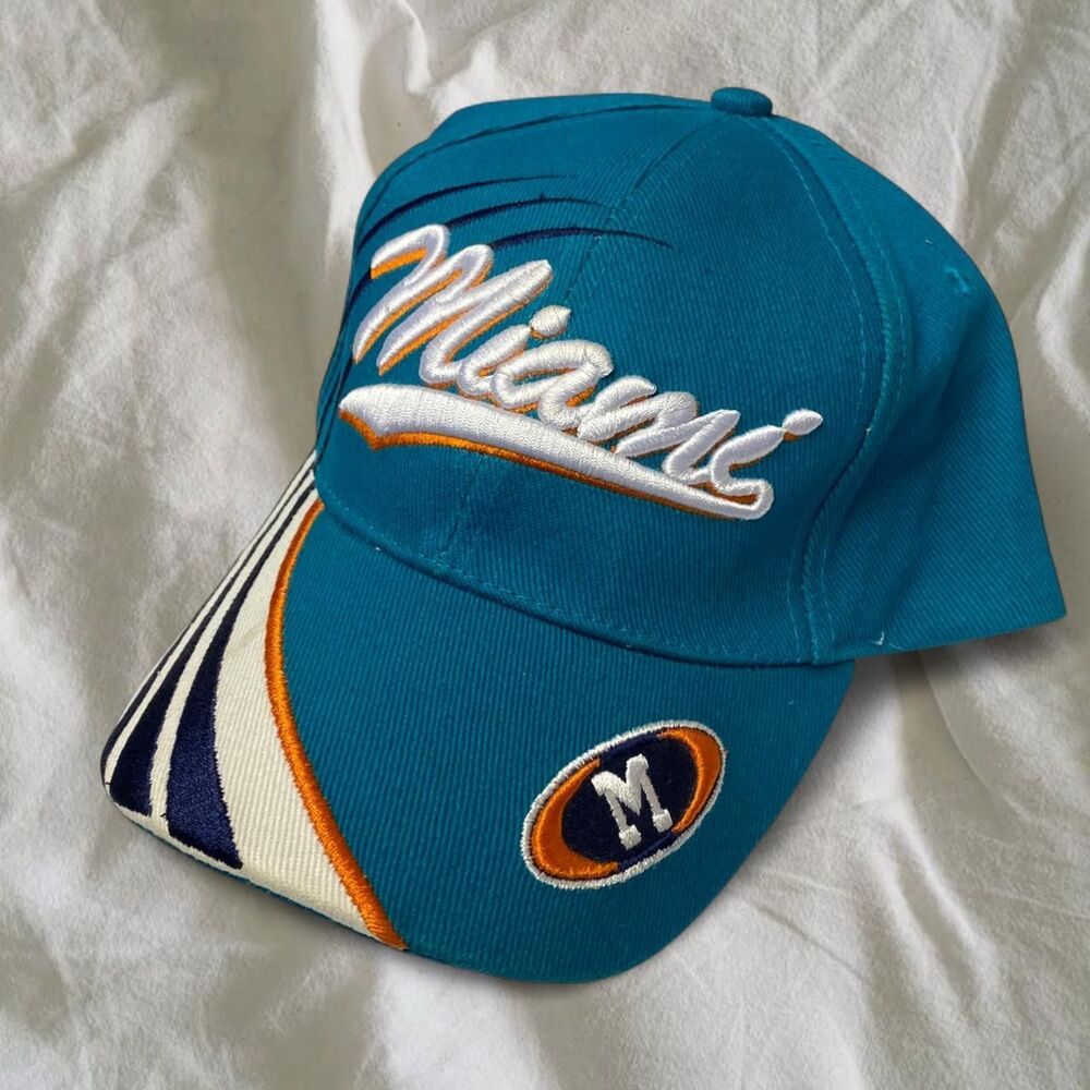 Vintage Y2K Miami 100% Cotton Embroidered Baseball Cap Hat